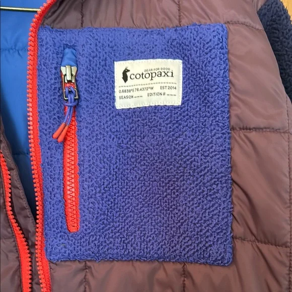 Women’s XS Cotopaxi Purple and Blue Hybrid Jacket with Hood - Picture 3 of 5